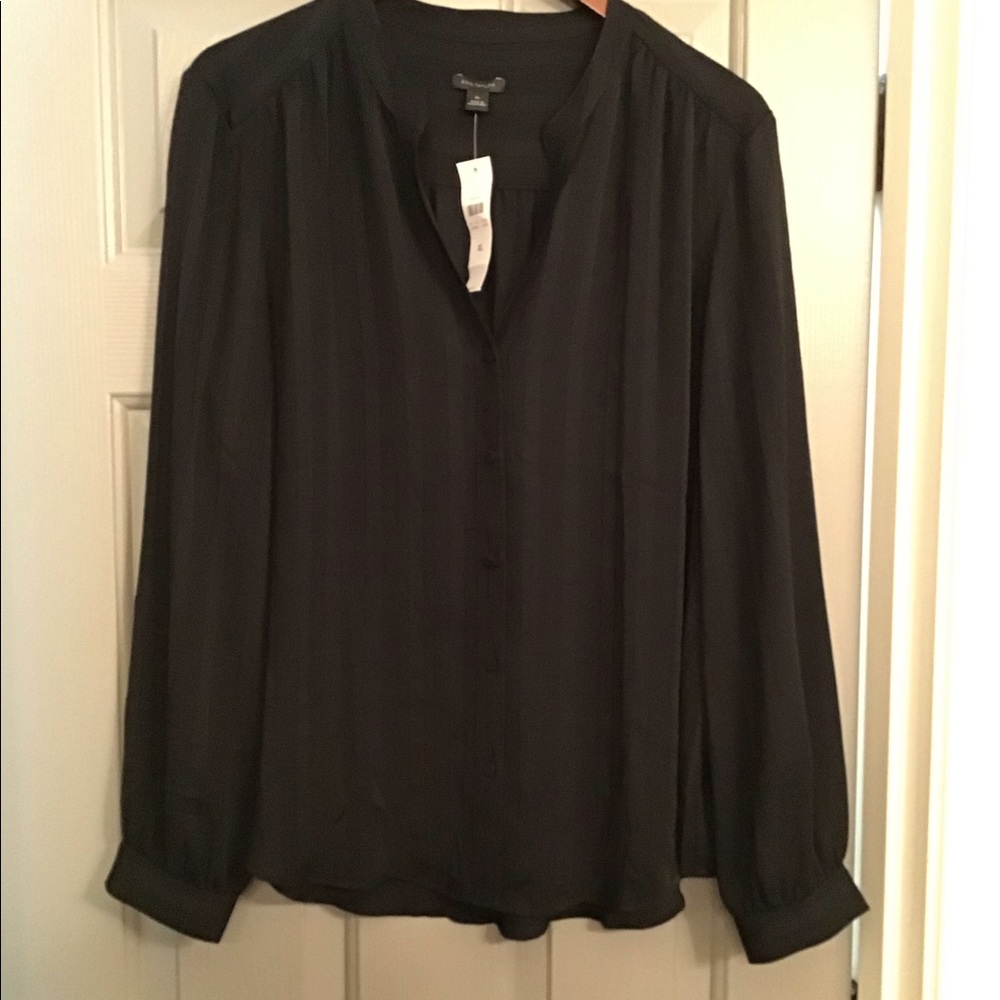 Ann Taylor Black Tunic Top